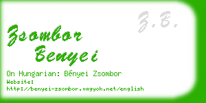 zsombor benyei business card